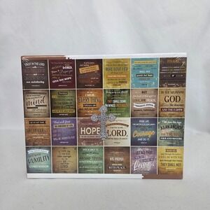 New Sealed Inspirational Bible Verse Christian Jigsaw Puzzle 500 Pc 24 Verses